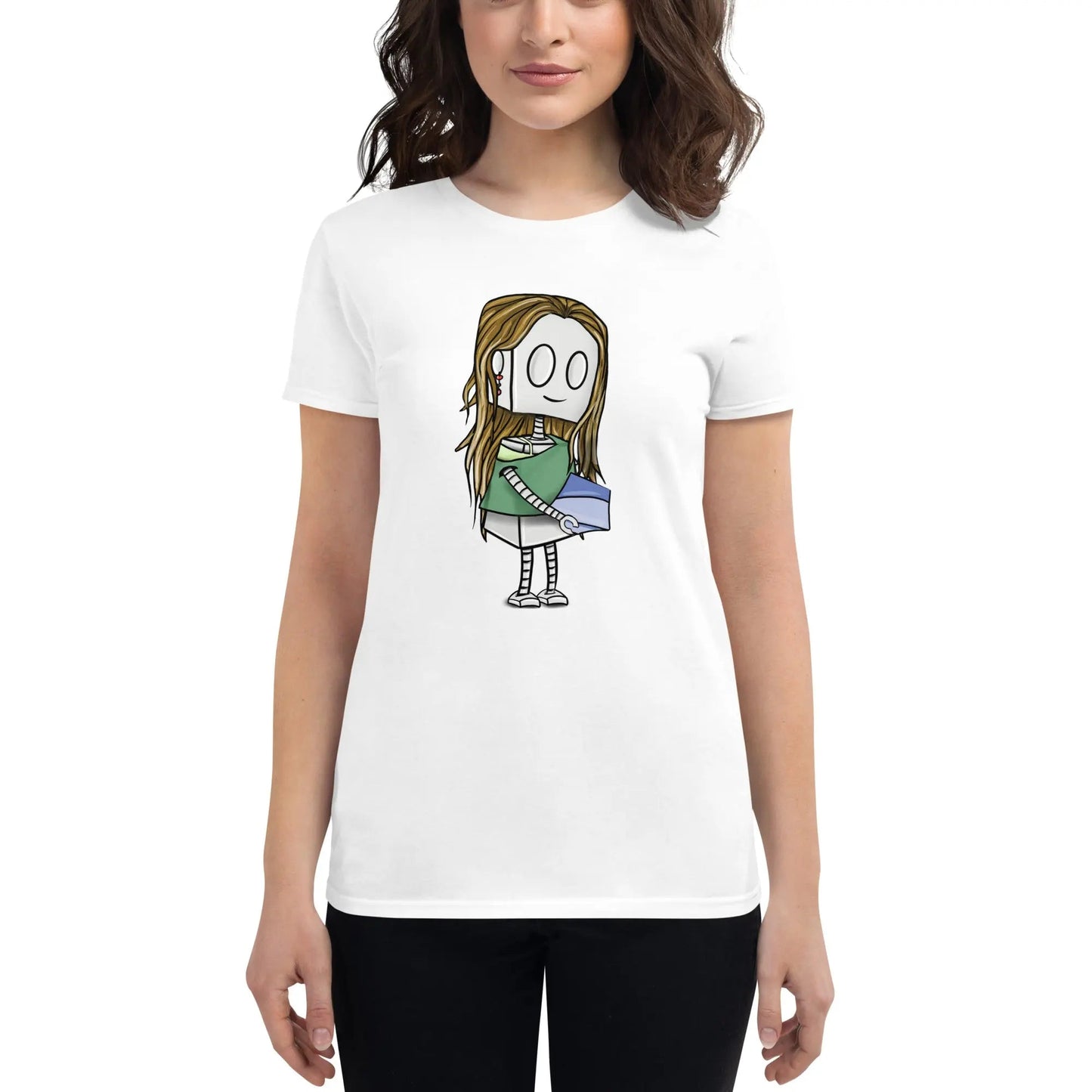 "Adorable Robot" Ladies Premium Tee (Pottery Lover) - Dan Pearce Ceramics