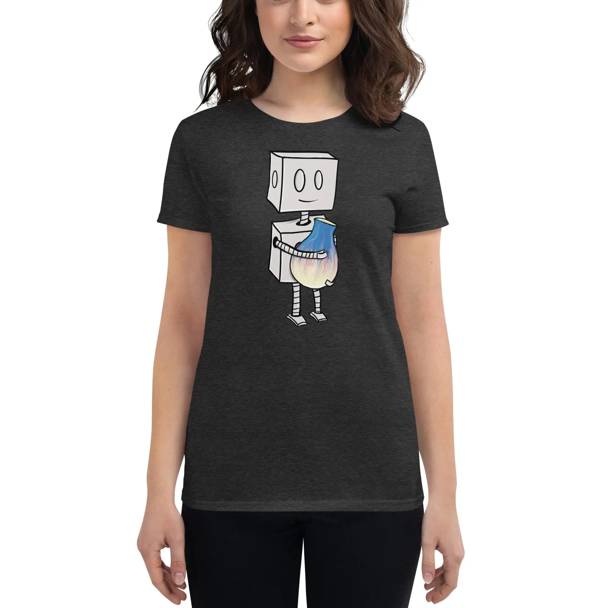 "Adorable Robot" Ladies Premium Tee (Robot & Pottery Version) - Dan Pearce Ceramics