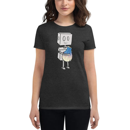 "Adorable Robot" Ladies Premium Tee (Robot & Pottery Version) - Dan Pearce Ceramics