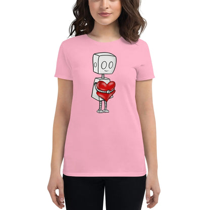 "Adorable Robot" Ladies Premium Tee (Tender Heart Version) - Dan Pearce Ceramics