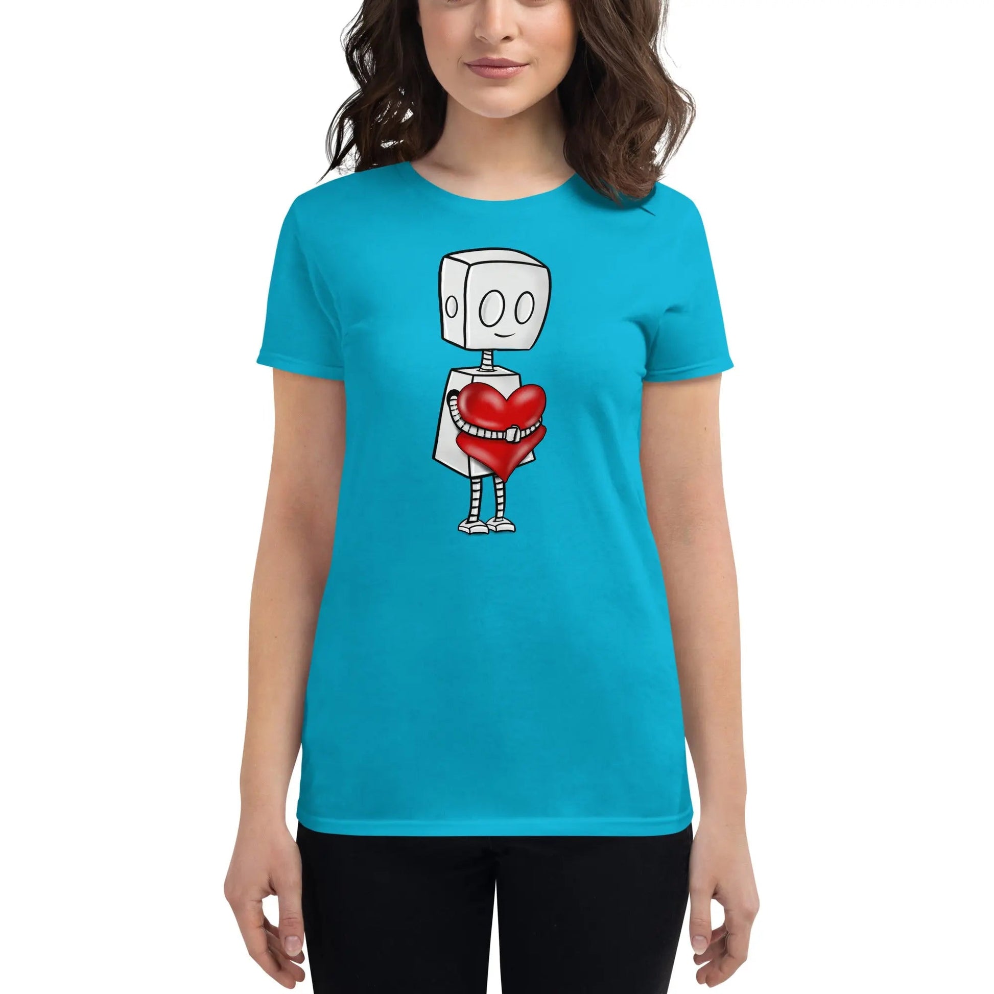 "Adorable Robot" Ladies Premium Tee (Tender Heart Version) - Dan Pearce Ceramics