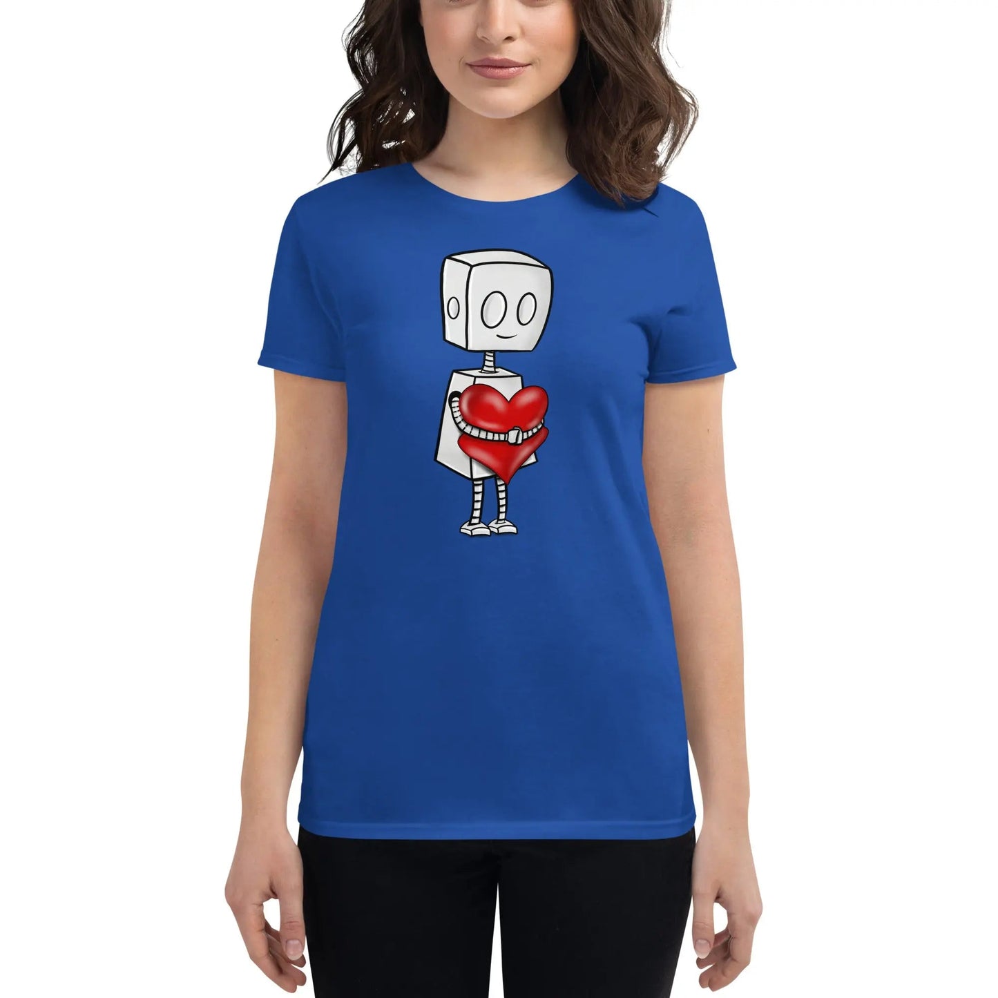 "Adorable Robot" Ladies Premium Tee (Tender Heart Version) - Dan Pearce Ceramics