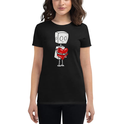 "Adorable Robot" Ladies Premium Tee (Tender Heart Version) - Dan Pearce Ceramics