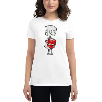 "Adorable Robot" Ladies Premium Tee (Tender Heart Version) - Dan Pearce Ceramics