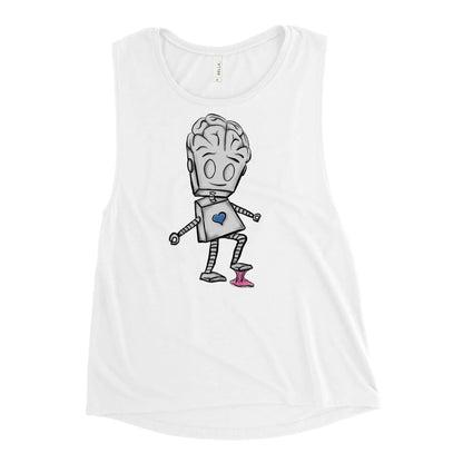 "Adorable Robot" Ladies Tank Top (Balance of Heart & Mind Version) - Dan Pearce Ceramics