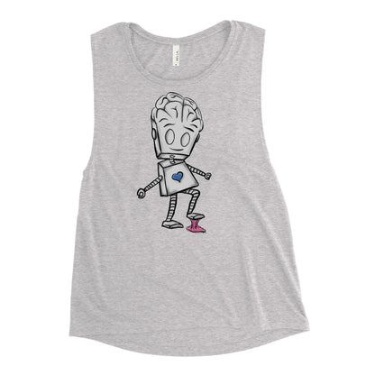 "Adorable Robot" Ladies Tank Top (Balance of Heart & Mind Version) - Dan Pearce Ceramics