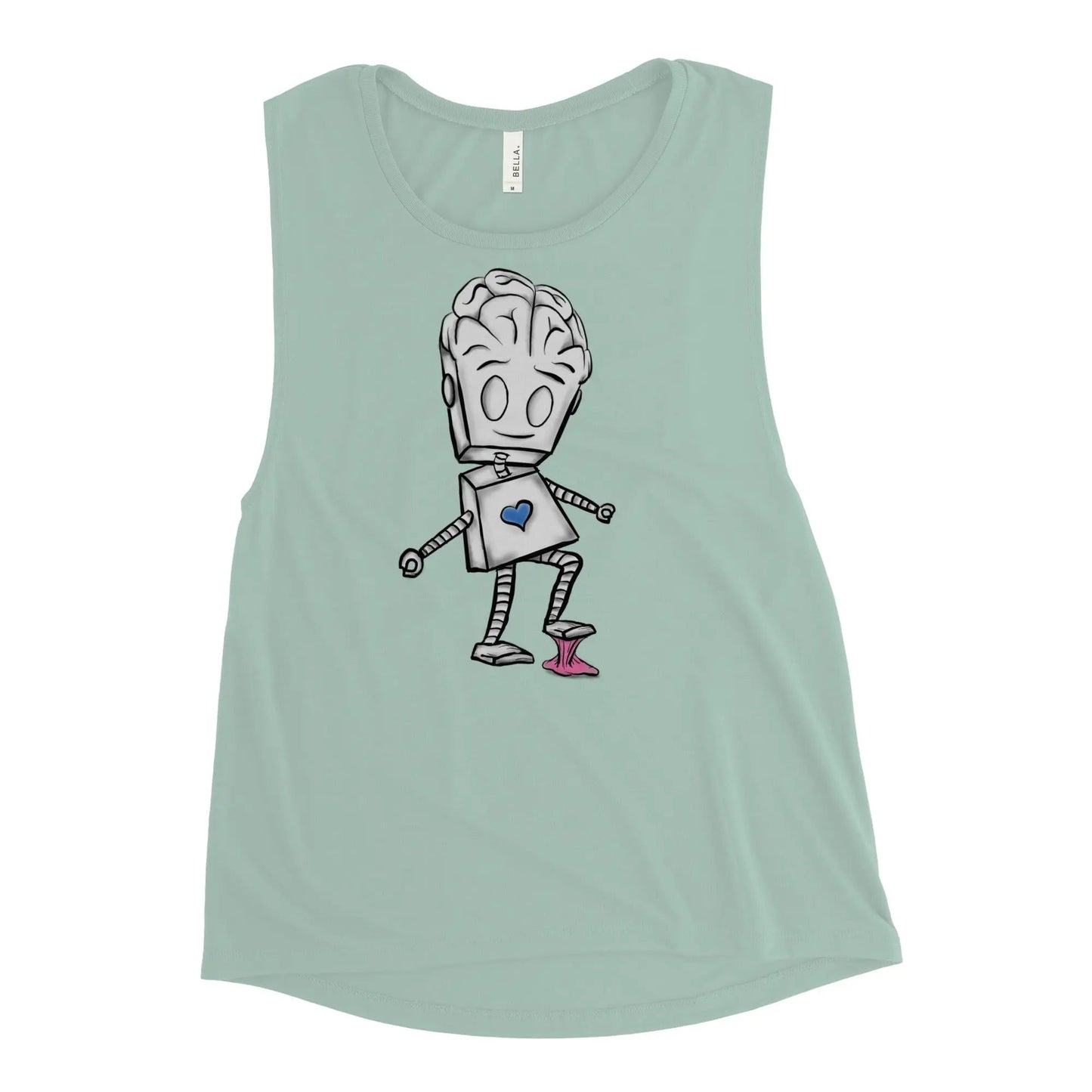 "Adorable Robot" Ladies Tank Top (Balance of Heart & Mind Version) - Dan Pearce Ceramics