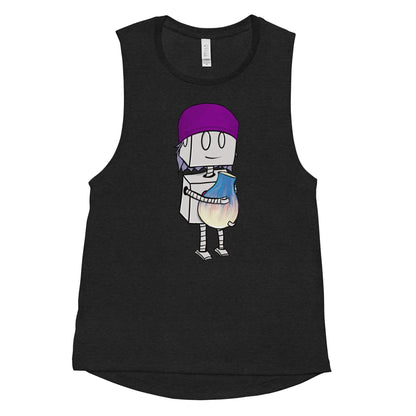 "Adorable Robot" Ladies Tank Top (Beanie & Pottery Version) - Dan Pearce Ceramics