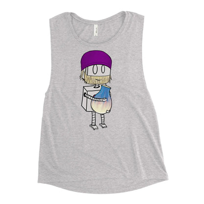 "Adorable Robot" Ladies Tank Top (Bearded Potter with Beanie Version) - Dan Pearce Ceramics