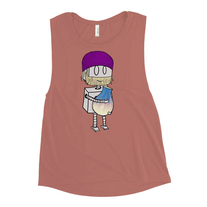 "Adorable Robot" Ladies Tank Top (Bearded Potter with Beanie Version) - Dan Pearce Ceramics