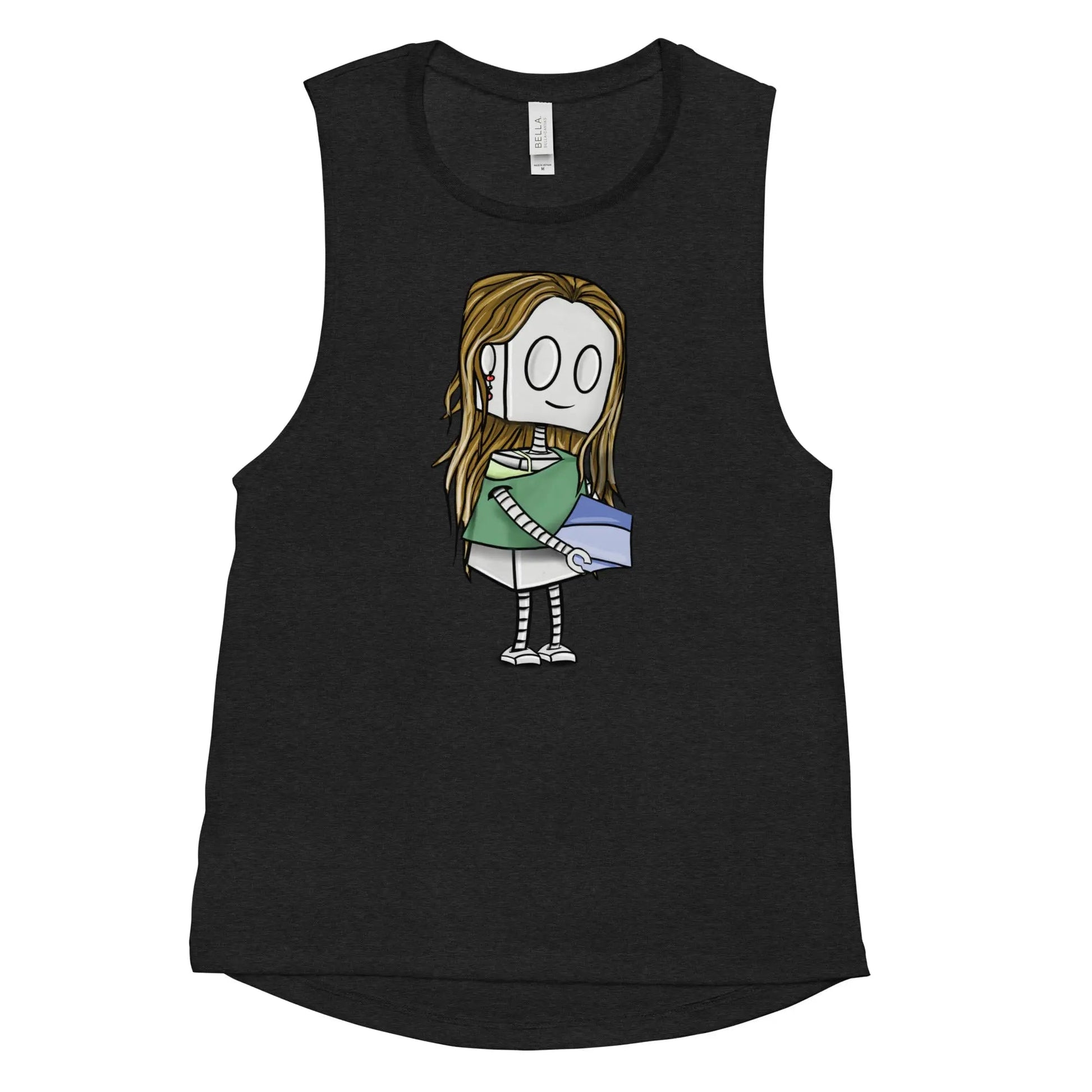 "Adorable Robot" Ladies Tank Top (Pottery Lover) - Dan Pearce Ceramics