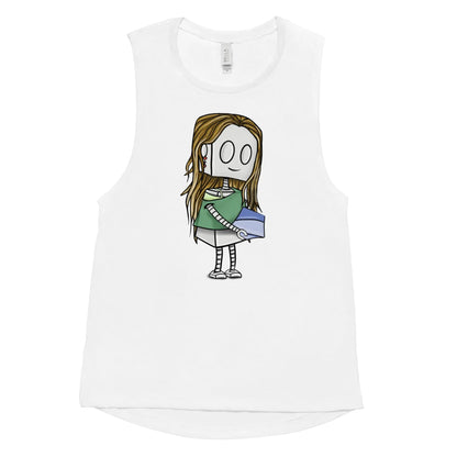 "Adorable Robot" Ladies Tank Top (Pottery Lover) - Dan Pearce Ceramics