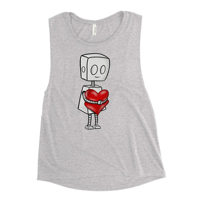 "Adorable Robot" Ladies Tank Top (Robot & Pottery Version) - Dan Pearce Ceramics