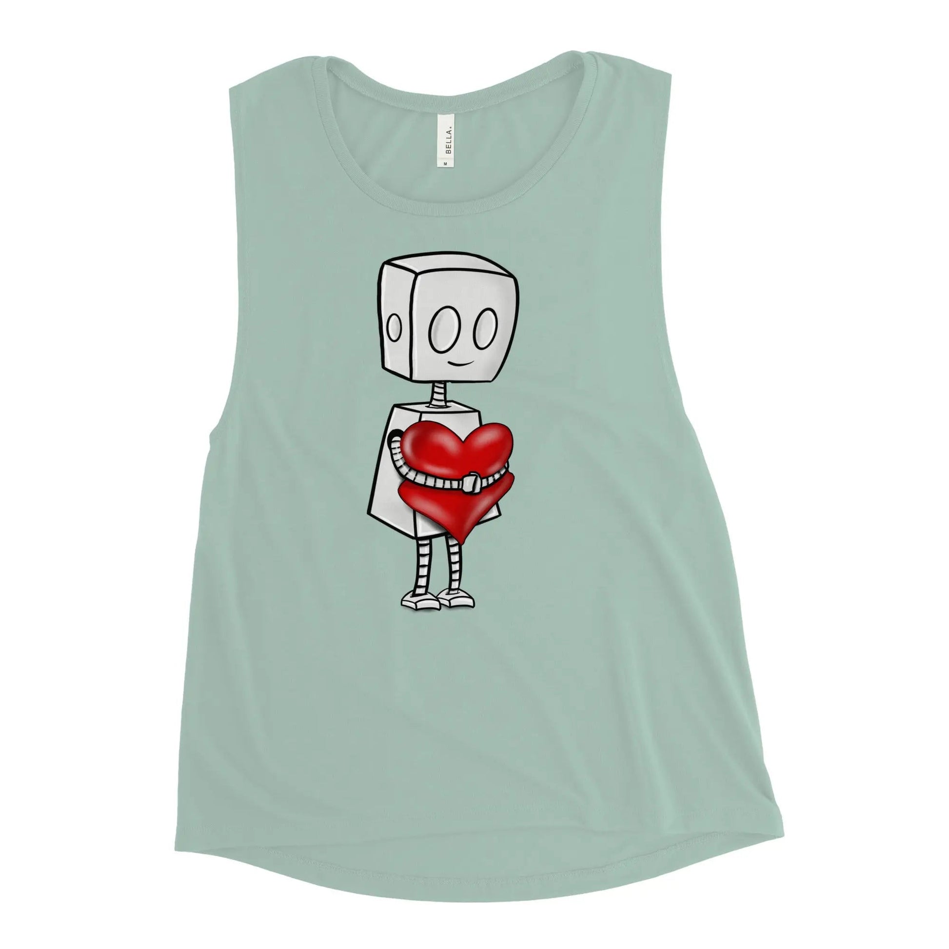 "Adorable Robot" Ladies Tank Top (Robot & Pottery Version) - Dan Pearce Ceramics