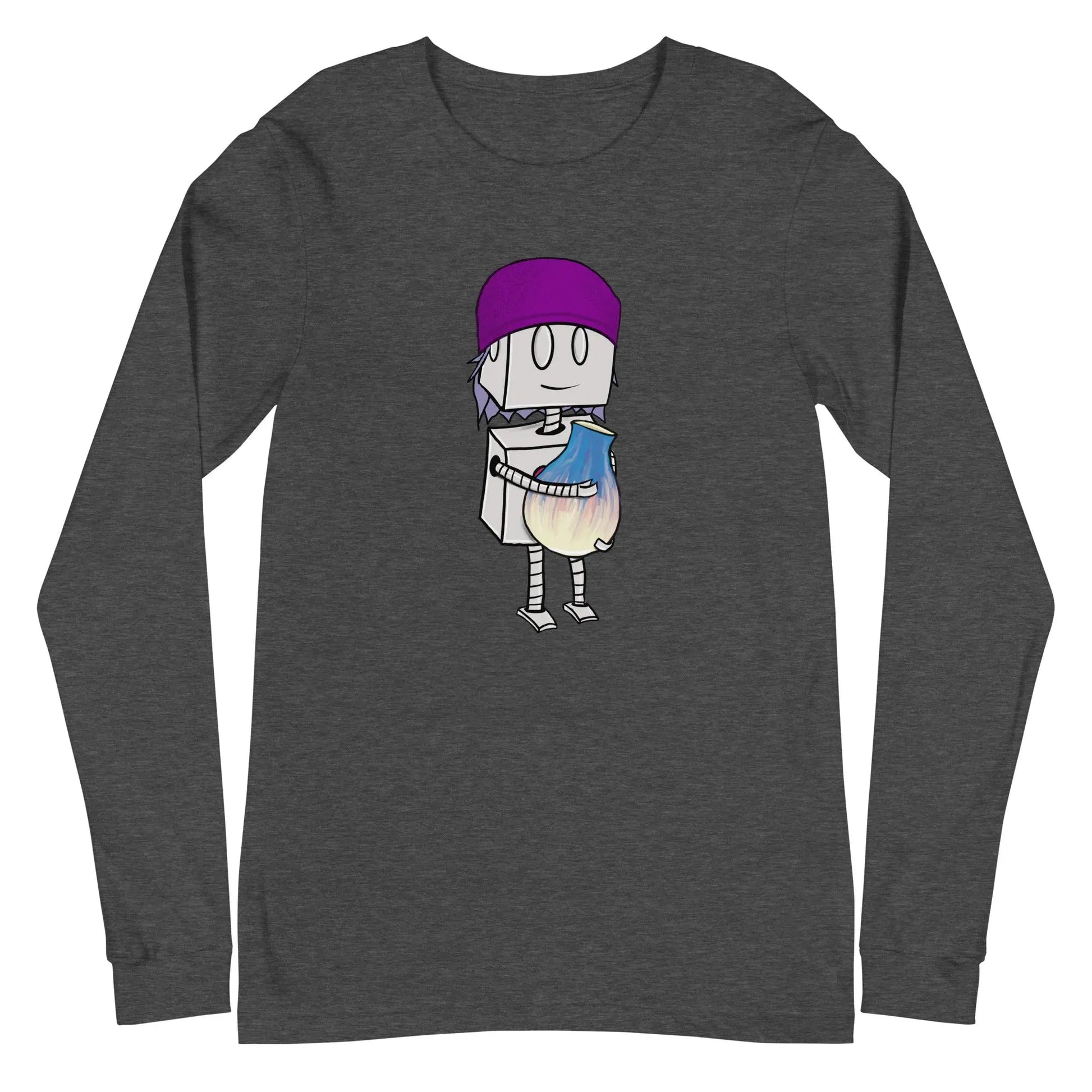 "Adorable Robot" Long - Sleeve Shirt (Beanie & Pottery Version) - Dan Pearce Ceramics