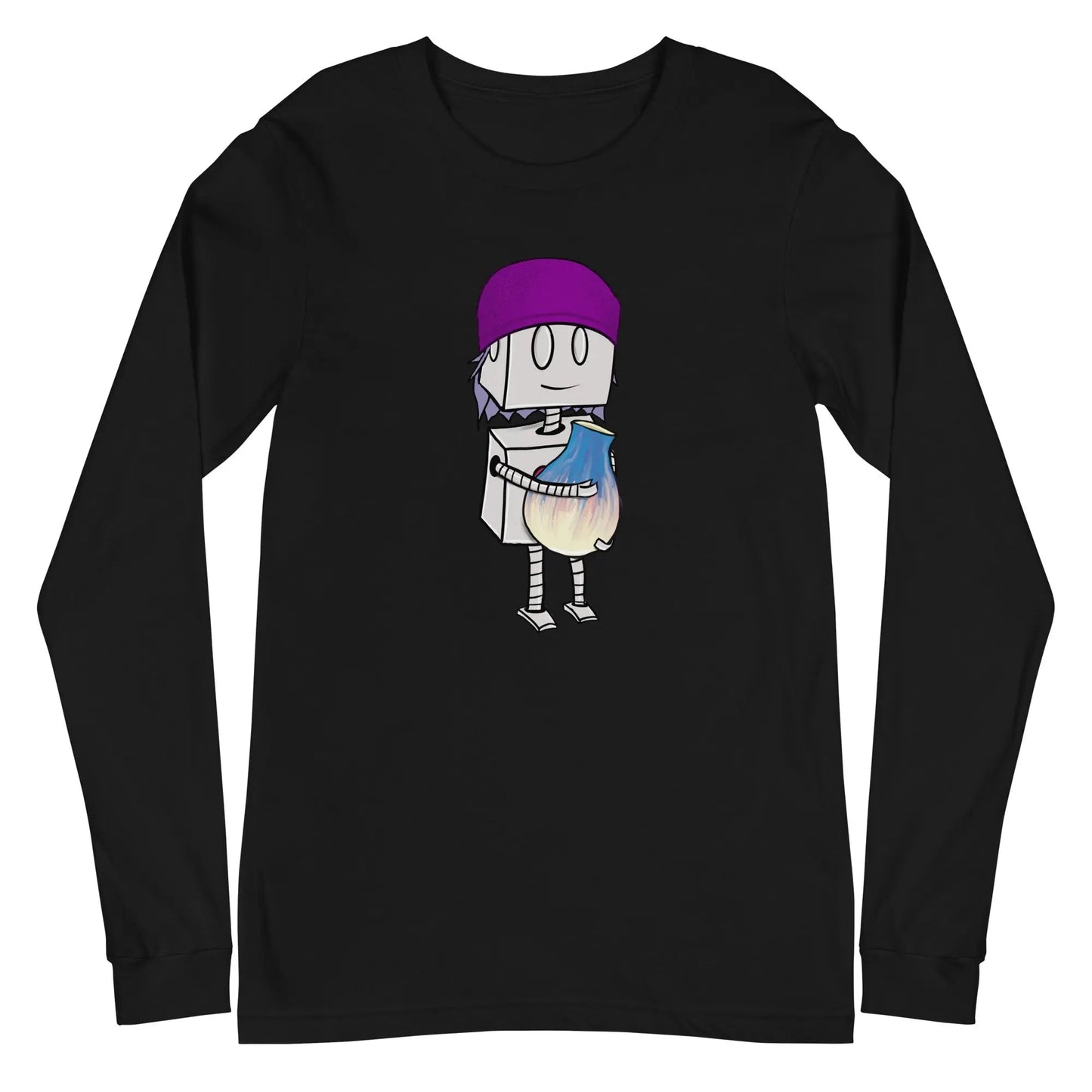 "Adorable Robot" Long - Sleeve Shirt (Beanie & Pottery Version) - Dan Pearce Ceramics