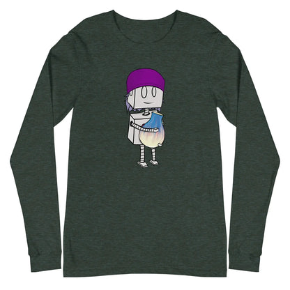 "Adorable Robot" Long - Sleeve Shirt (Beanie & Pottery Version) - Dan Pearce Ceramics