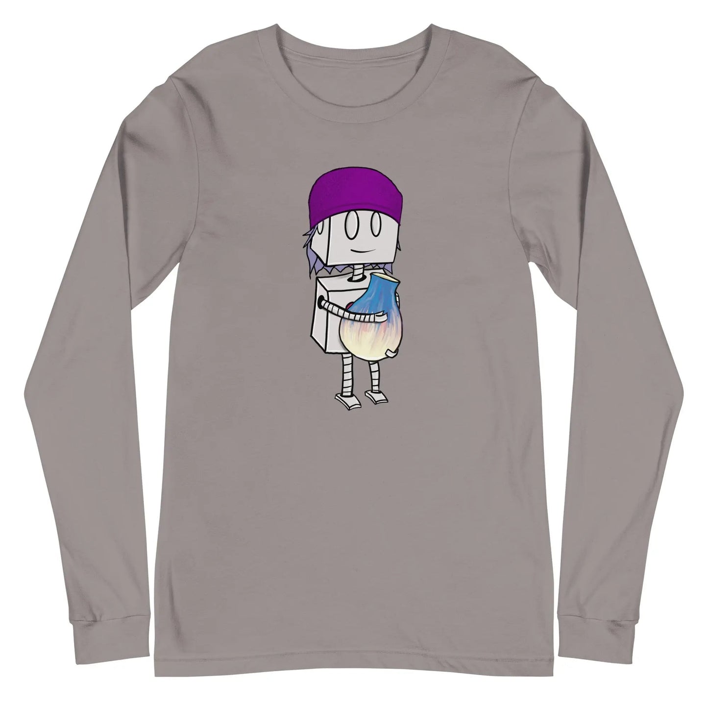 "Adorable Robot" Long - Sleeve Shirt (Beanie & Pottery Version) - Dan Pearce Ceramics