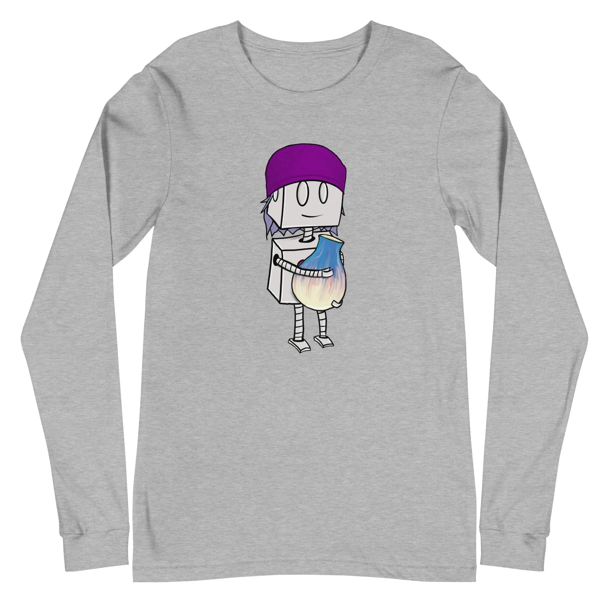 "Adorable Robot" Long - Sleeve Shirt (Beanie & Pottery Version) - Dan Pearce Ceramics