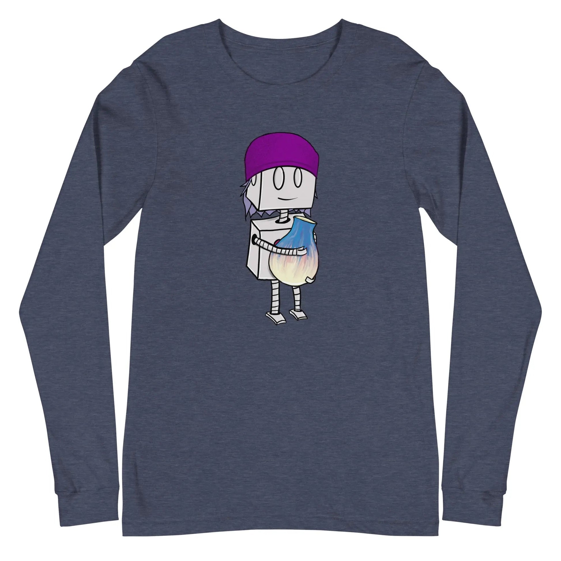 "Adorable Robot" Long - Sleeve Shirt (Beanie & Pottery Version) - Dan Pearce Ceramics