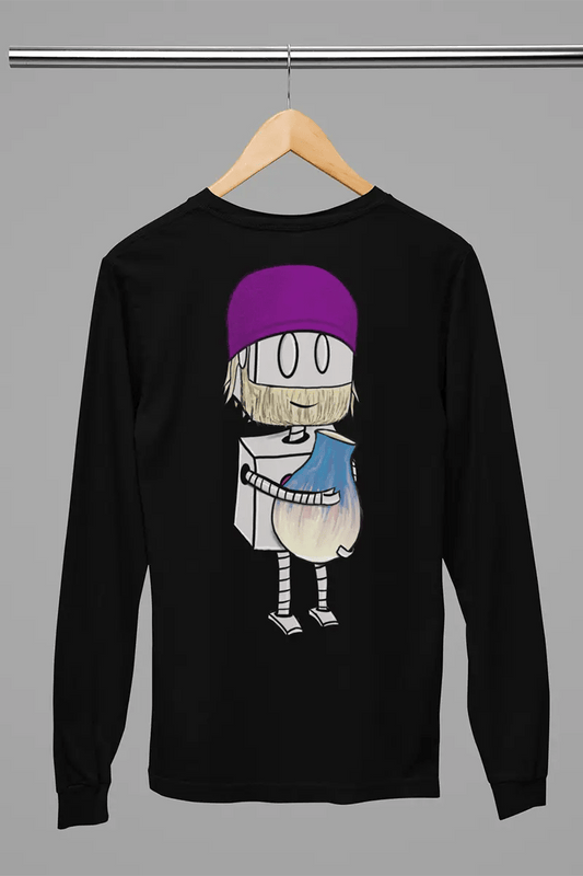 "Adorable Robot" Long - Sleeve Shirt (Bearded Potter with Beanie Version) - Dan Pearce Ceramics