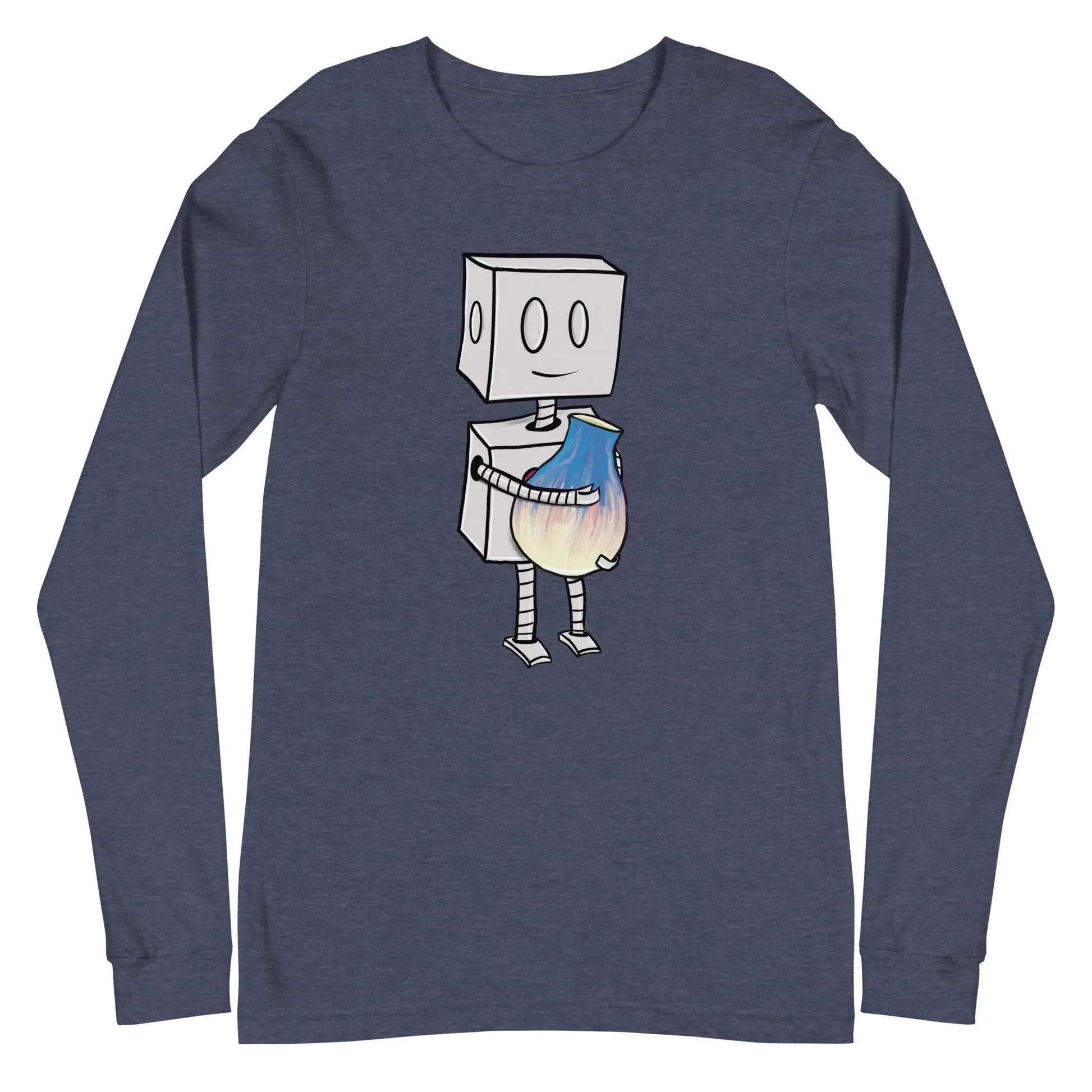 "Adorable Robot" Long - Sleeve Shirt (Robot & Pottery Version) - Dan Pearce Ceramics