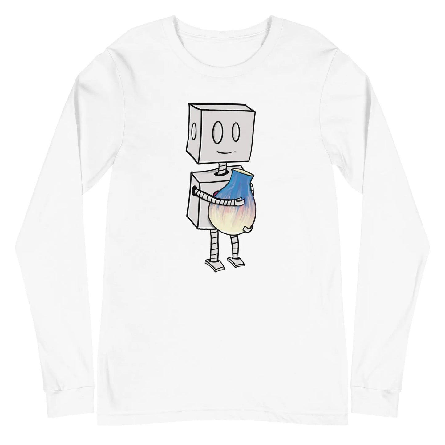 "Adorable Robot" Long - Sleeve Shirt (Robot & Pottery Version) - Dan Pearce Ceramics