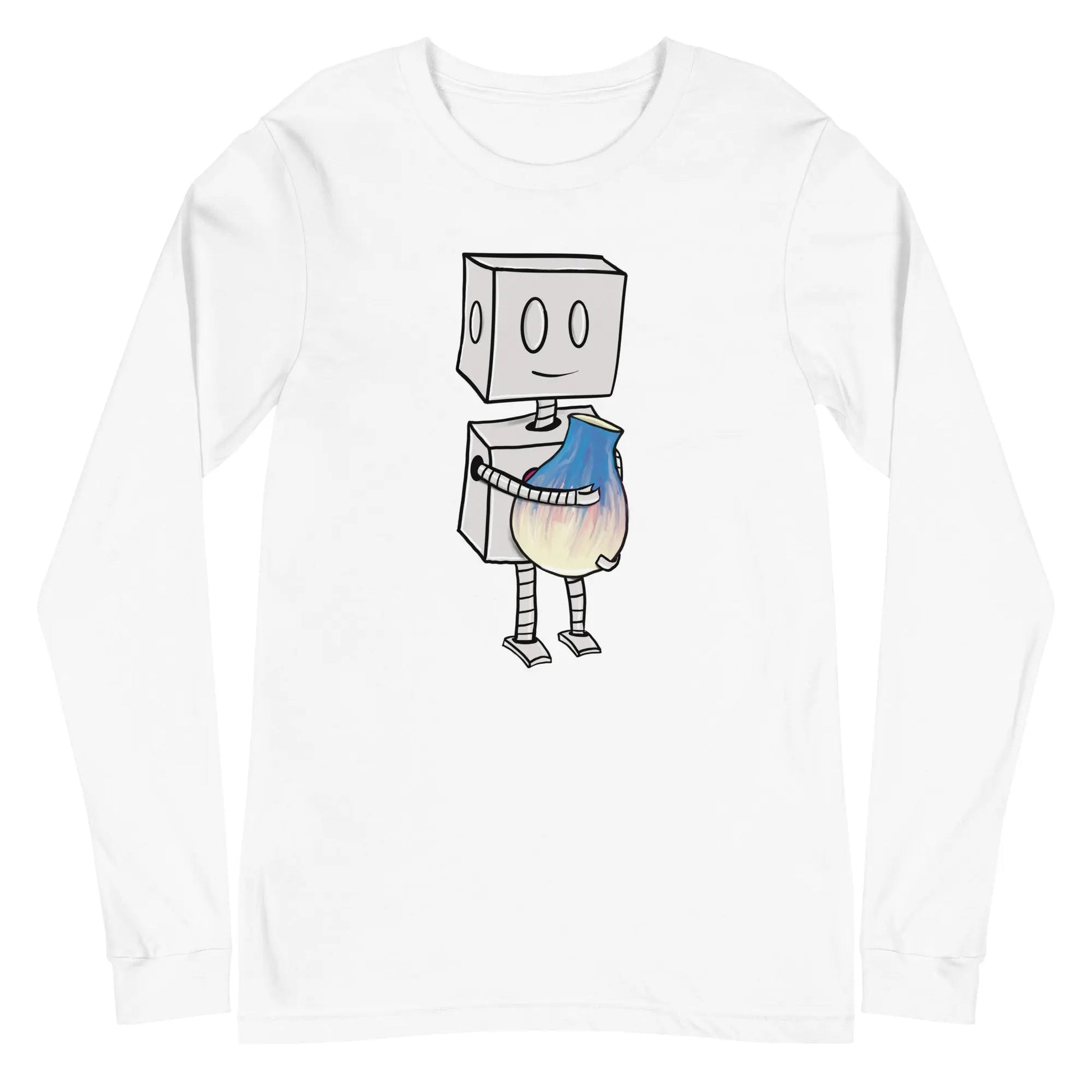 "Adorable Robot" Long - Sleeve Shirt (Robot & Pottery Version) - Dan Pearce Ceramics