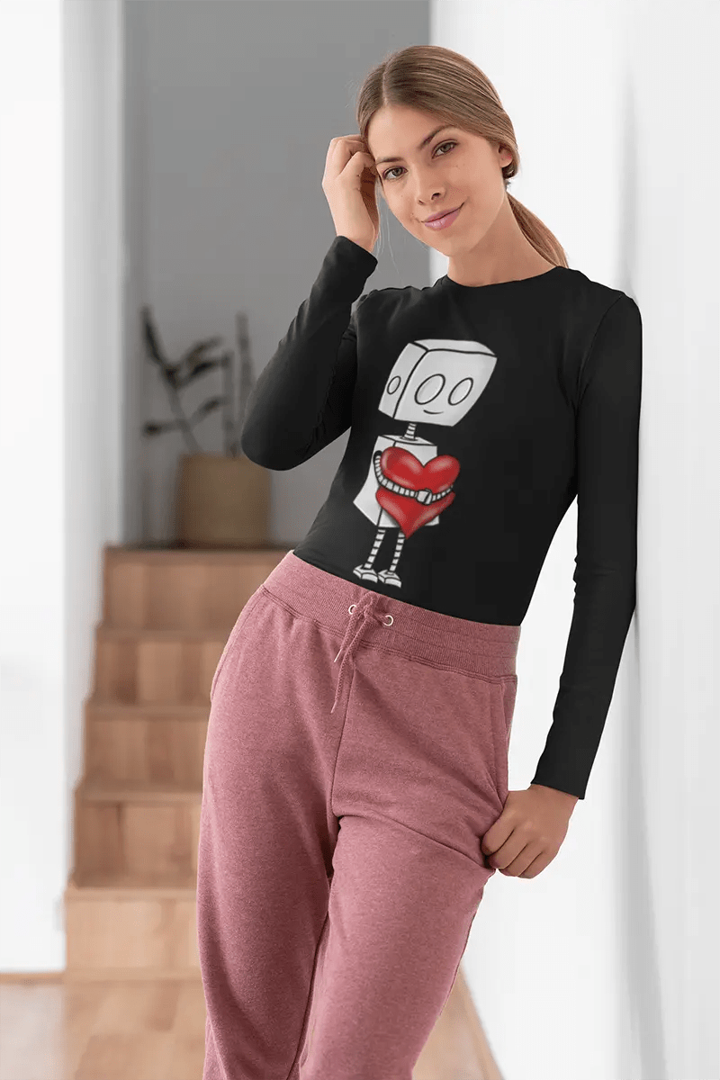 "Adorable Robot" Long - Sleeve Shirt (Tender Heart Version) - Dan Pearce Ceramics