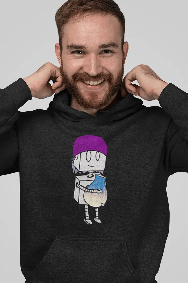 "Adorable Robot" Premium Hoodie (Beanie & Pottery Version) - Dan Pearce Ceramics