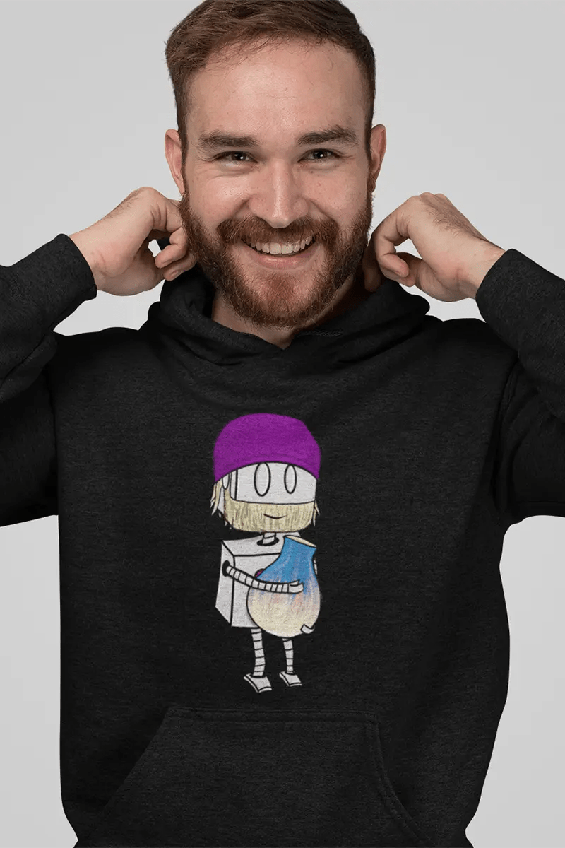 "Adorable Robot" Premium Hoodie (Bearded Potter with Beanie Version) - Dan Pearce Ceramics