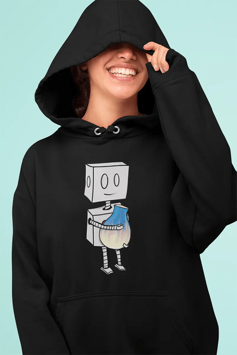 "Adorable Robot" Premium Hoodie (Robot & Pottery Version) - Dan Pearce Ceramics