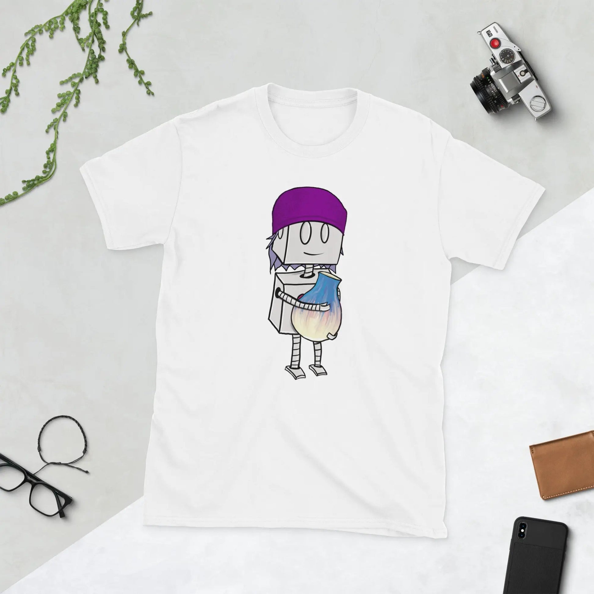 "Adorable Robot" Premium T-Shirt (Beanie & Pottery Version) - Unisex - Dan Pearce Ceramics