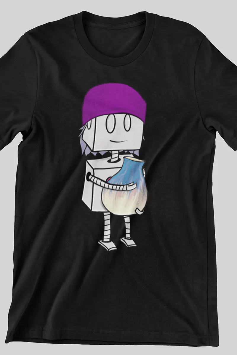 "Adorable Robot" Premium T-Shirt (Beanie & Pottery Version) - Unisex - Dan Pearce Ceramics