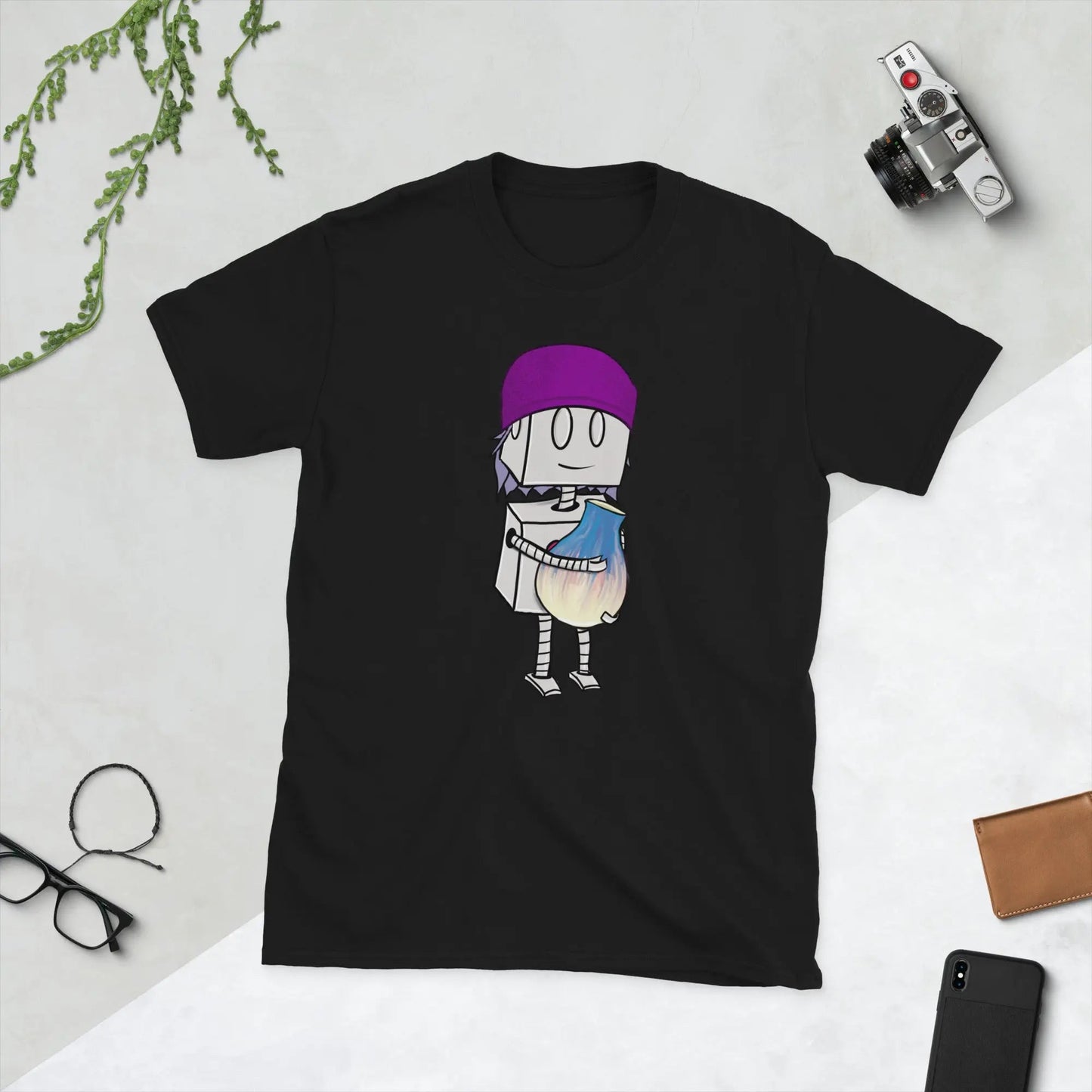 "Adorable Robot" Premium T-Shirt (Beanie & Pottery Version) - Unisex - Dan Pearce Ceramics