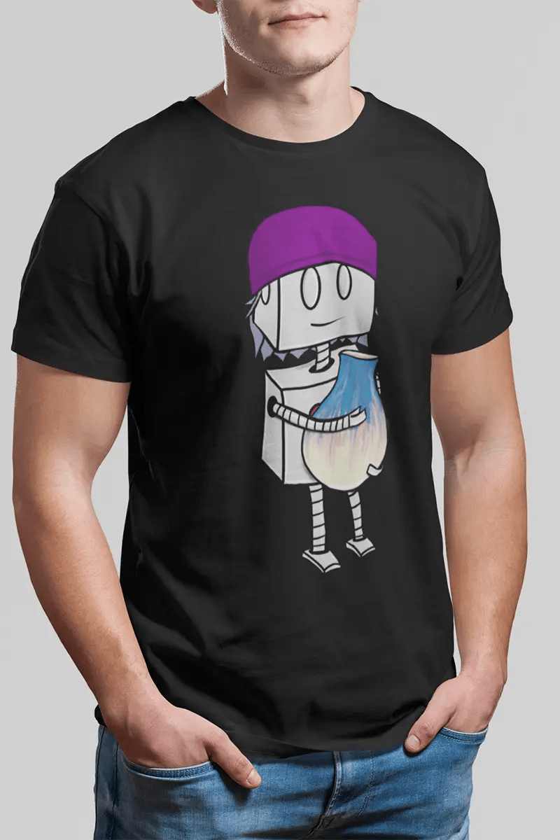 "Adorable Robot" Premium T-Shirt (Beanie & Pottery Version) - Unisex - Dan Pearce Ceramics