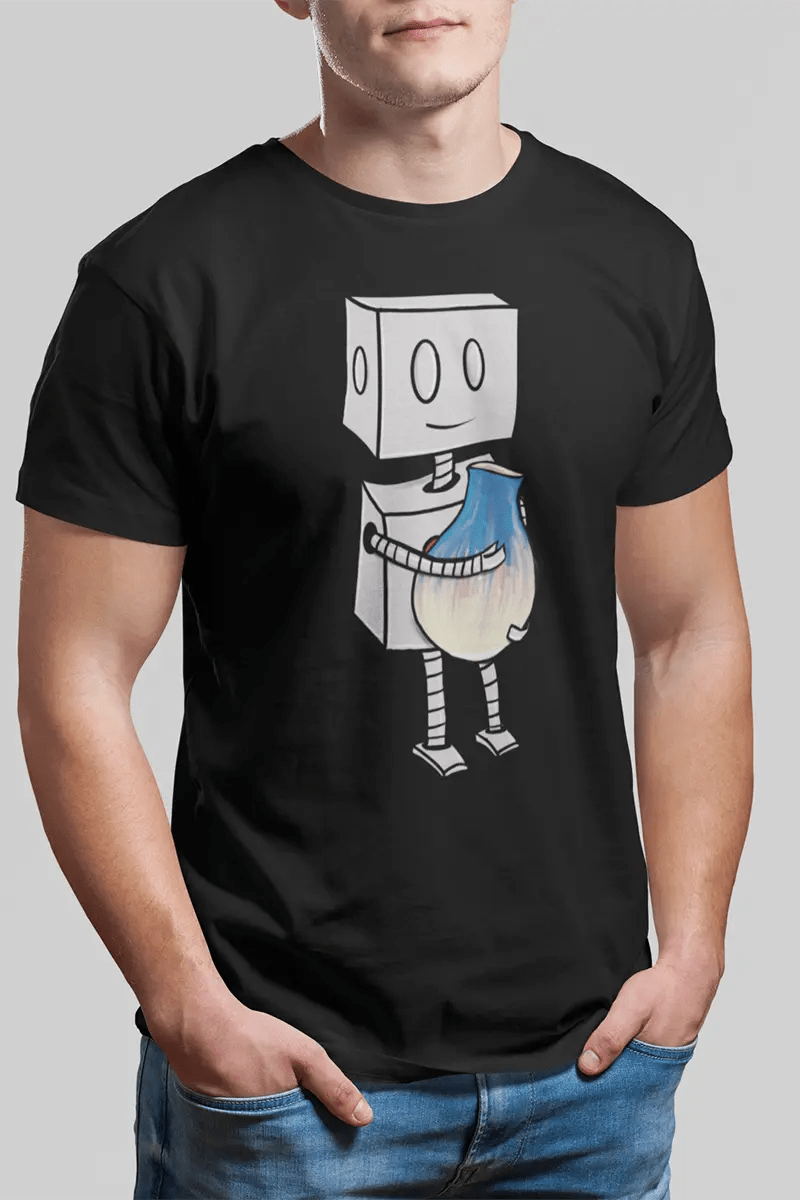 "Adorable Robot" Premium T-Shirt (Robot & Pottery Version) - Unisex - Dan Pearce Ceramics