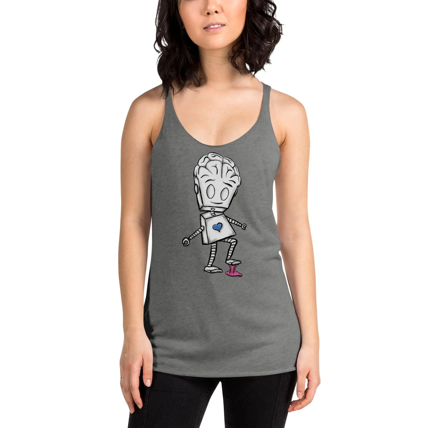 "Adorable Robot" Racerback Tank Top (Balance of Heart & Mind Version) - Dan Pearce Ceramics