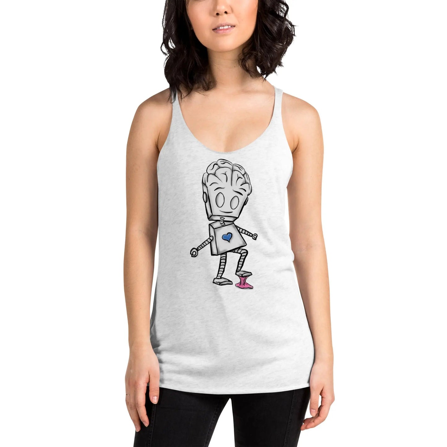 "Adorable Robot" Racerback Tank Top (Balance of Heart & Mind Version) - Dan Pearce Ceramics