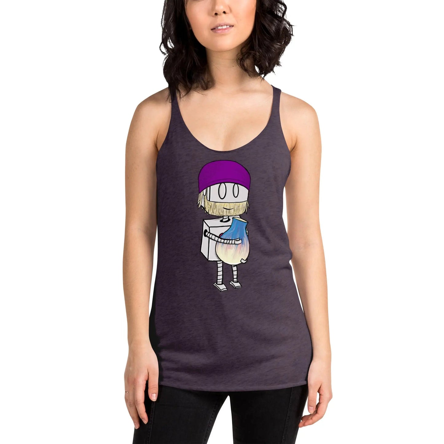 "Adorable Robot" Racerback Tank Top (Bearded Potter with Beanie Version) - Dan Pearce Ceramics