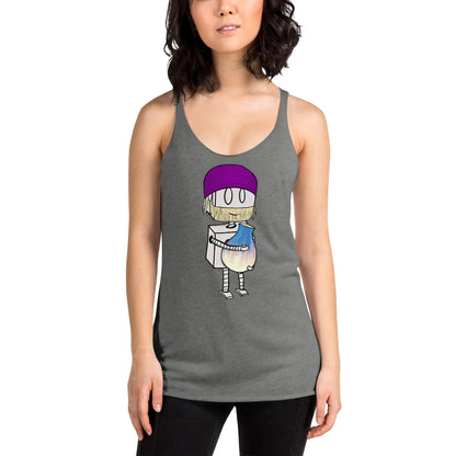 "Adorable Robot" Racerback Tank Top (Bearded Potter with Beanie Version) - Dan Pearce Ceramics