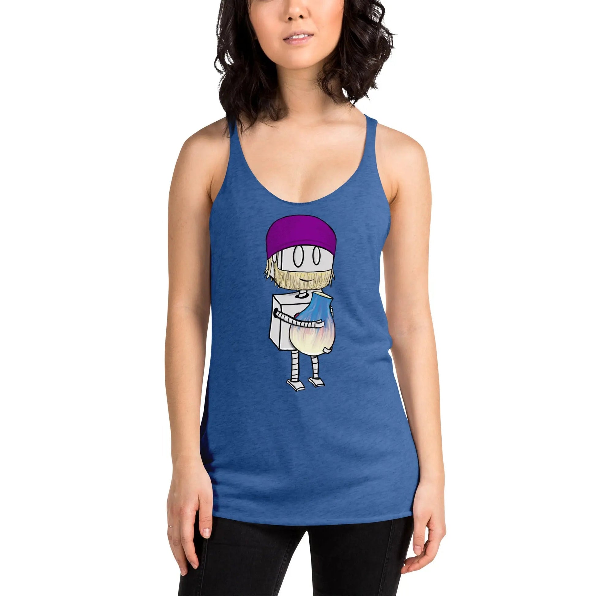 "Adorable Robot" Racerback Tank Top (Bearded Potter with Beanie Version) - Dan Pearce Ceramics