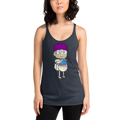 "Adorable Robot" Racerback Tank Top (Bearded Potter with Beanie Version) - Dan Pearce Ceramics