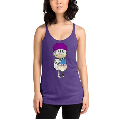 "Adorable Robot" Racerback Tank Top (Bearded Potter with Beanie Version) - Dan Pearce Ceramics