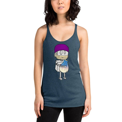 "Adorable Robot" Racerback Tank Top (Bearded Potter with Beanie Version) - Dan Pearce Ceramics