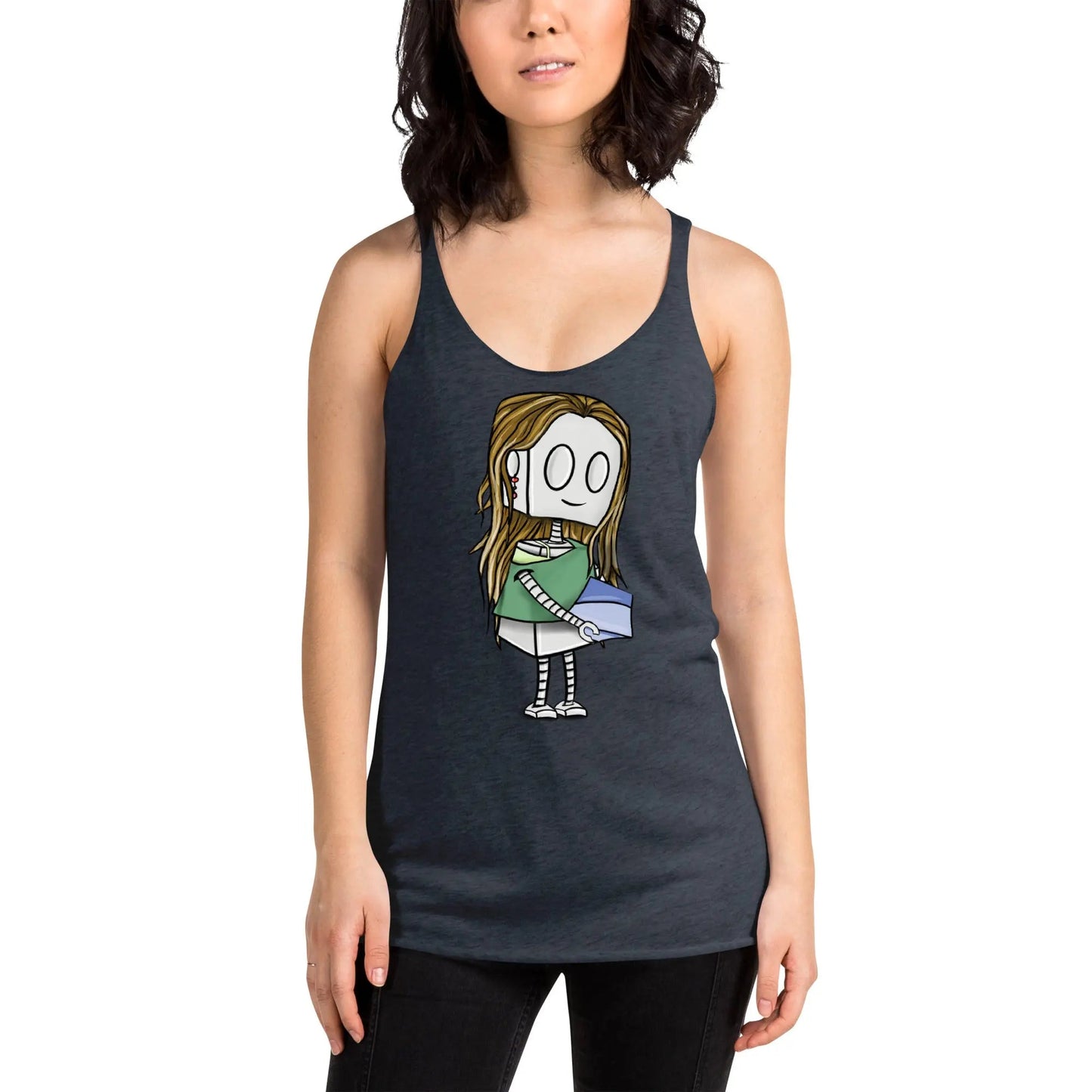 "Adorable Robot" Racerback Tank Top (Pottery Lover) - Dan Pearce Ceramics