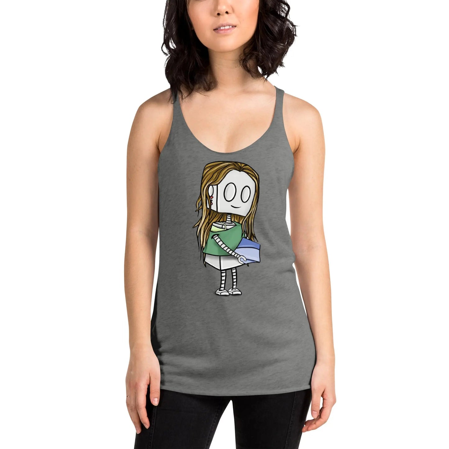 "Adorable Robot" Racerback Tank Top (Pottery Lover) - Dan Pearce Ceramics