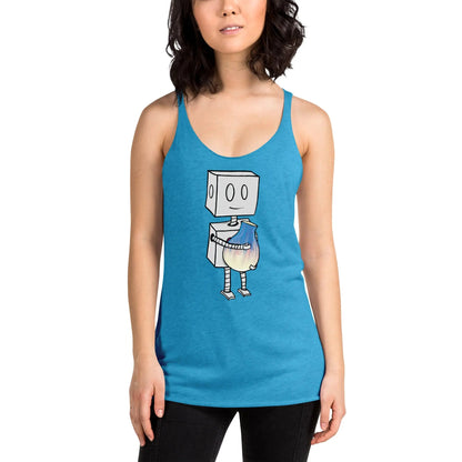 "Adorable Robot" Racerback Tank Top (Robot & Pottery Version) - Dan Pearce Ceramics