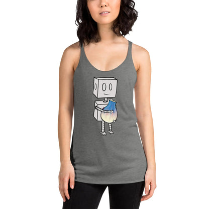 "Adorable Robot" Racerback Tank Top (Robot & Pottery Version) - Dan Pearce Ceramics