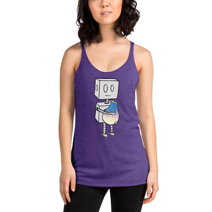 "Adorable Robot" Racerback Tank Top (Robot & Pottery Version) - Dan Pearce Ceramics